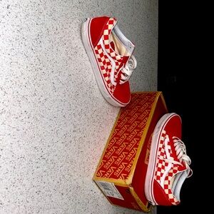 Red Checkerboard Vans